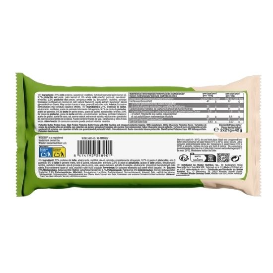 Protein Cups, Pistachio-White chocolate, 2 x 21g, Weider | Vitax.ro