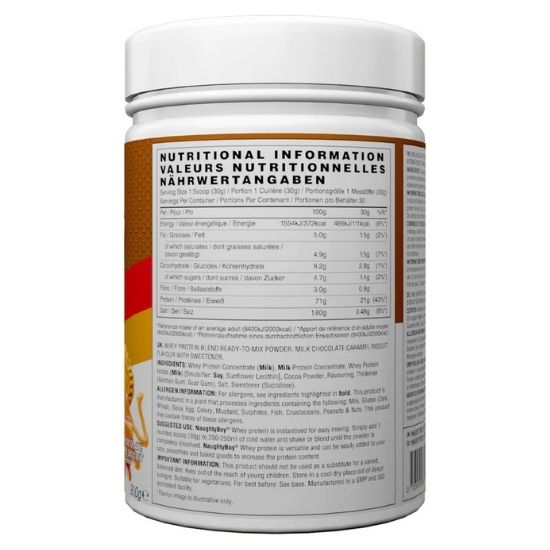 Advanced Whey, Milk Chocolate Caramel Biscuit, 900g, Naughty Boy - Vitax.ro