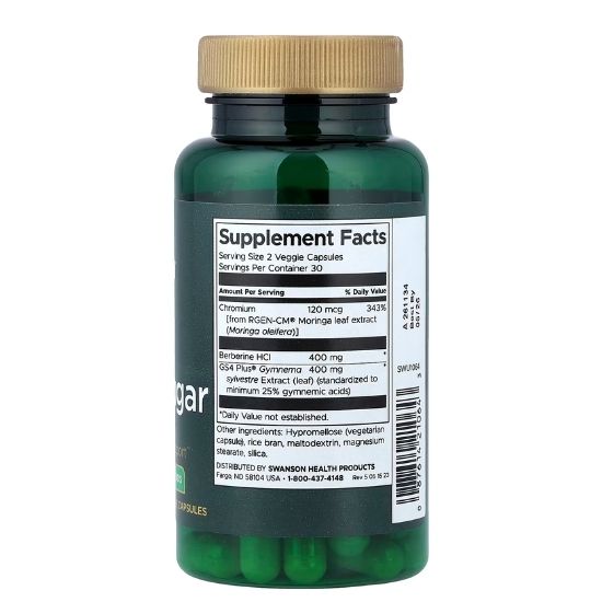 Pure Blood Sugar, 60 vcaps, Swanson - Vitax.ro