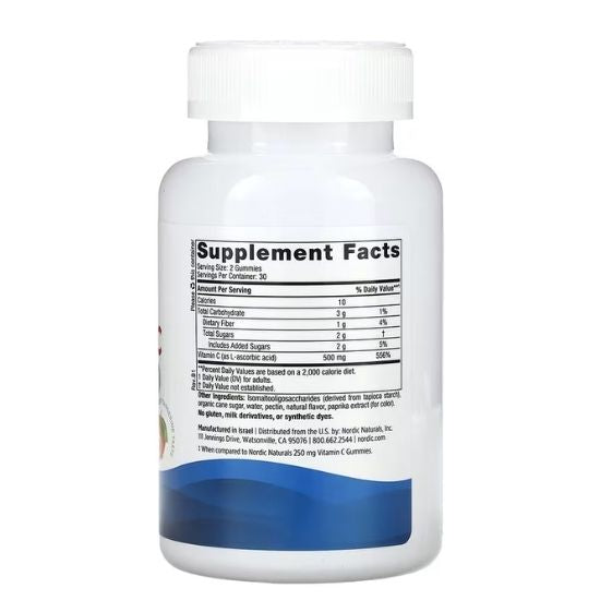 Vitamin C Extra Strength Gummies, 60 gummies, Nordic Naturals - Vitax.ro
