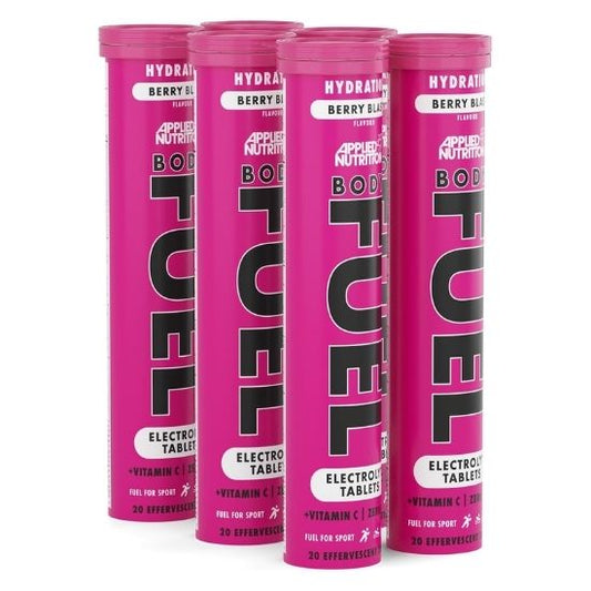 Bodyfuel Hydration Electrolyte Effervescent Tablets, Berry Blast, 6 x 20 tabs, Applied Nutrition