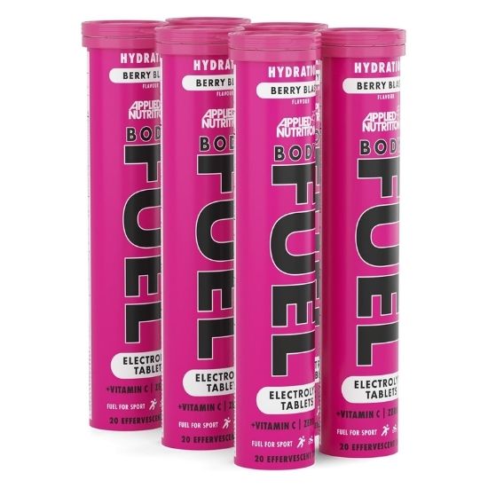 Bodyfuel Hydration Electrolyte Effervescent Tablets, Berry Blast, 6 x 20 tabs, Applied Nutrition | Vitax.ro