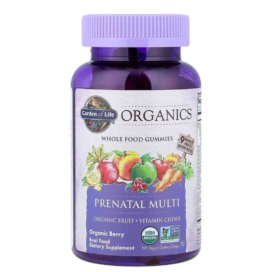 Mykind Organics Prenatal Multi Gummies, Organic Berry, 120 vegan gummy drops, Garden of Life - Vitax.ro