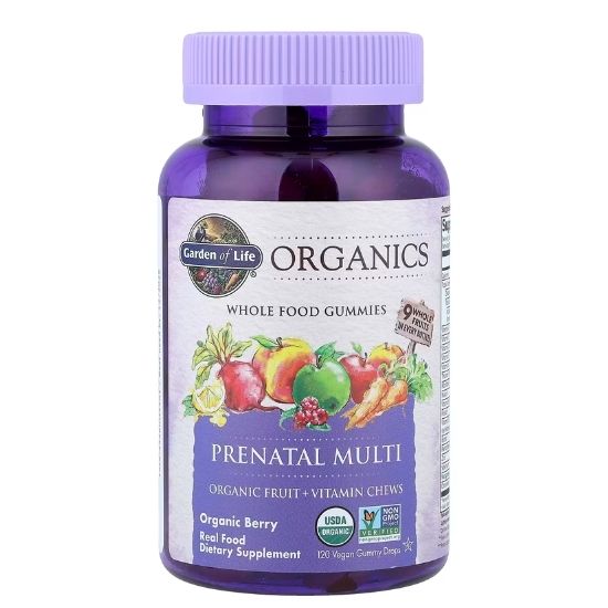 Mykind Organics Prenatal Multi Gummies, Organic Berry, 120 vegan gummy drops, Garden of Life - Vitax.ro