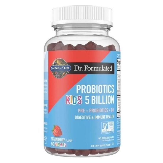 Dr. Formulated Probiotics Kid's 5 Billion Gummies, Strawberry, 60 gummies, Garden of Life - Vitax.ro