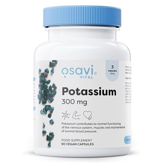 Potassium, 300mg, 90 vegan caps, Osavi - Vitax.ro