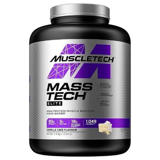 Mass-Tech Elite, Vanilla Cake, 3180g, MuscleTech - Vitax.ro