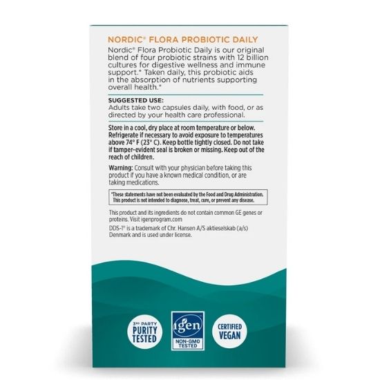 Nordic Flora Probiotic Daily, 60 caps, Nordic Naturals - Vitax.ro