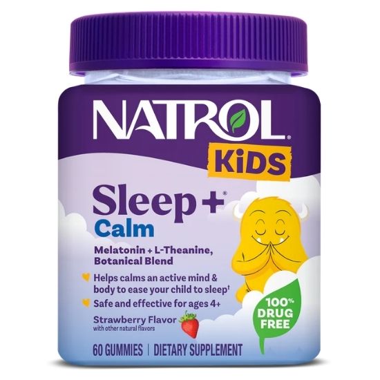 Kids Sleep + Calm, Strawberry, 60 gummies, Natrol | Vitax.ro