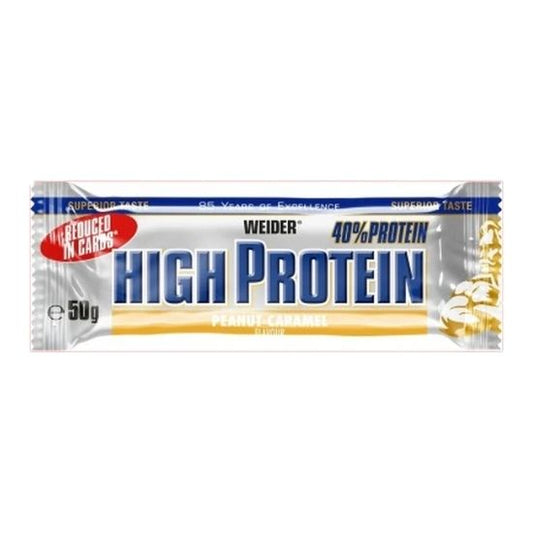 40% High Protein Bar, Peanut-Caramel, 50 g, Weider
