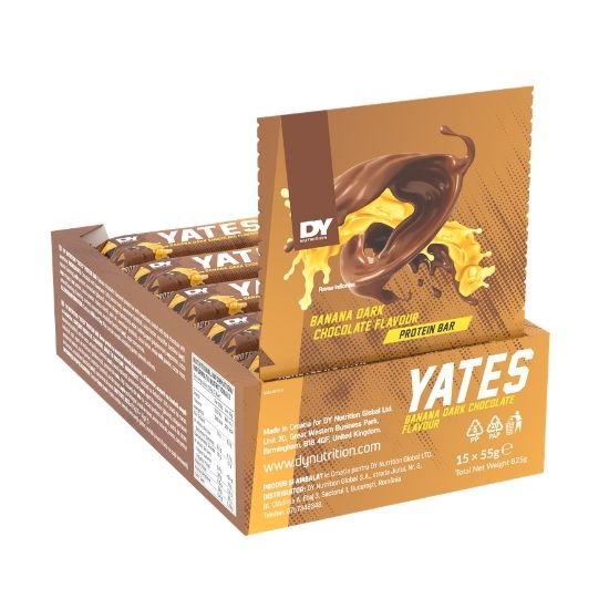 Yates Protein Bar, Banana Dark Chocolate, 15 x 60g, Dorian Yates