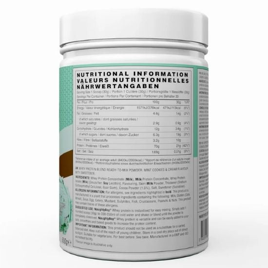 Advanced Whey, Mint Cookies & Cream, 900g, Naughty Boy - Vitax.ro