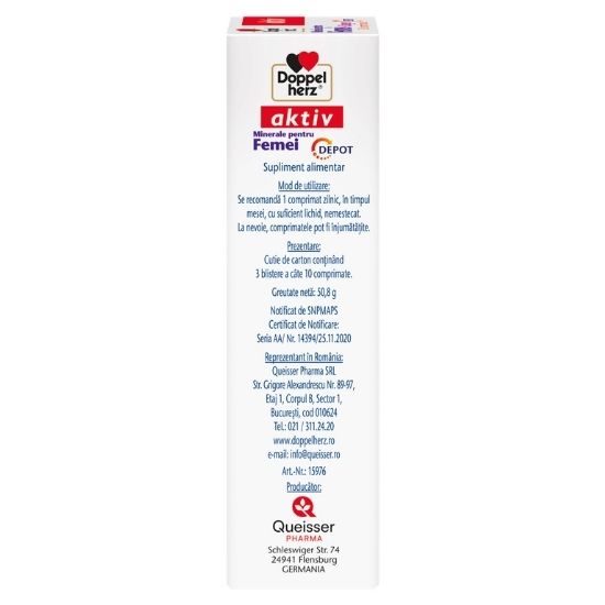 Minerale pentru femei + colagen, 30 comprimate, Doppelherz - Vitax.ro