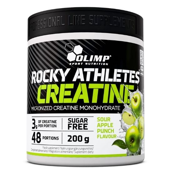 Rocky Athletes Creatine, Sour Apple Punch, 200g, Olimp Nutrition - Vitax.ro