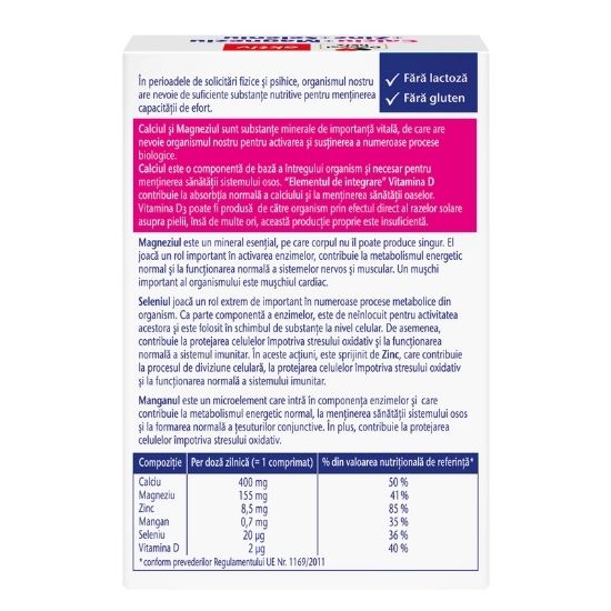 Calciu + Magneziu + Zinc + Seleniu, 30 + 10 comprimate, Doppelherz - Vitax.ro