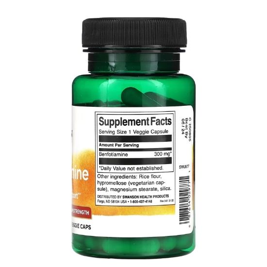 Benfotiamine, 300mg, 60 vcaps, Swanson - Vitax.ro