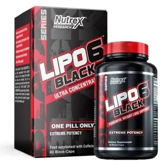 Lipo-6 Black Ultra Concentrate, Extreme Potency, 60 black caps, Nutrex