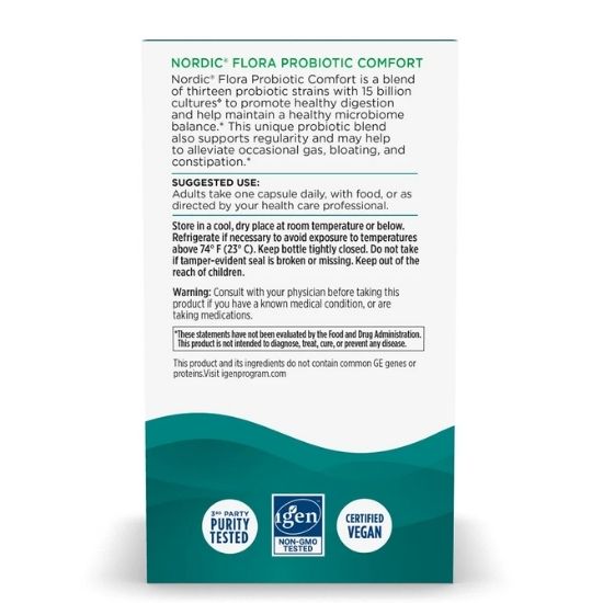 Nordic Flora Probiotic Comfort, 15 billion CFU, 30 caps, Nordic Naturals - Vitax.ro