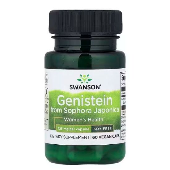 Genistein from Sophora Japonica, 125mg, 60 vcaps, Swanson - Vitax.ro