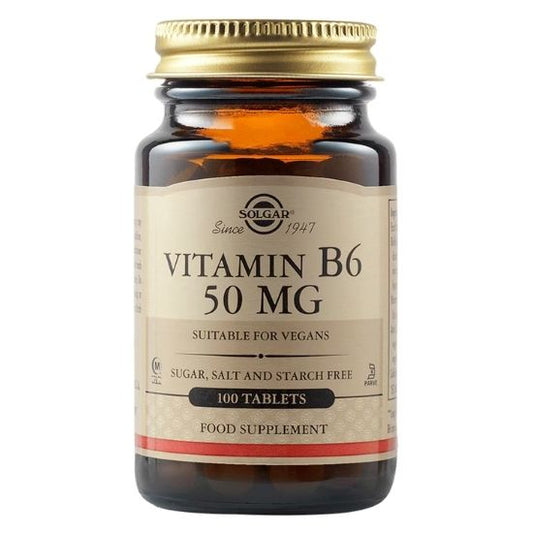 Vitamin B6, 50mg, 100 tabs, Solgar