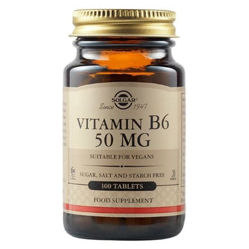 Vitamin B6, 50mg, 100 tabs, Solgar