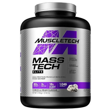 Mass-Tech Elite, Cookies & Cream, 3180g, MuscleTech - Vitax.ro