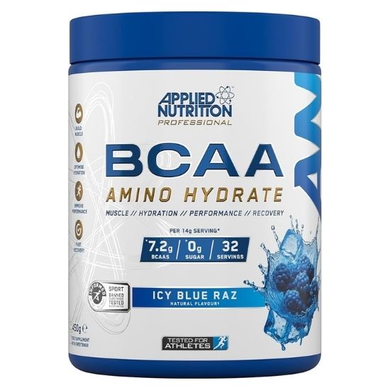 BCAA Amino-Hydrate, Icy Blue Raz, 450g, Applied Nutrition - Vitax.ro