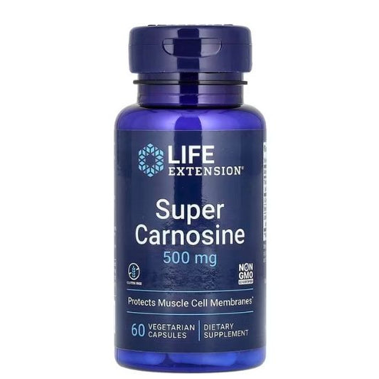 Super Carnosine, 500mg, 60 vcaps, Life Extension - Vitax.ro