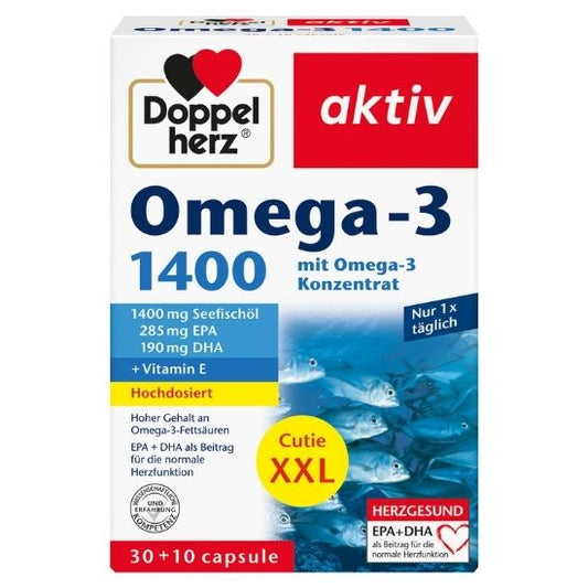 Omega-3, 1400 mg, 40 capsule, Doppelherz - Vitax.ro