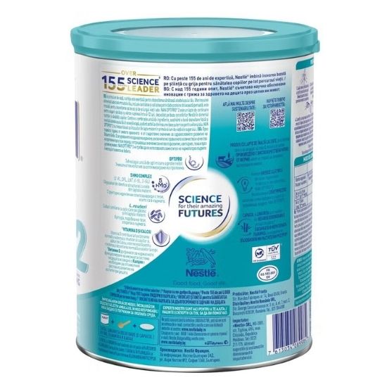 Nan 2 Optipro HMO, Lapte de continuare sub formă de pudră, 6-12 luni, 800 g, Nan | Vitax.ro