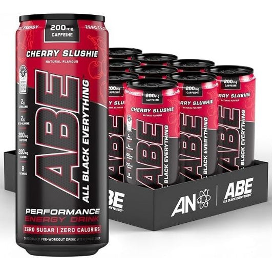 ABE Energy + Performance Cans, Cherry Slushie, 12 x 330 ml, Applied Nutrition