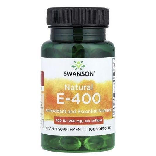 Vitamin E, 400 IU Natural, 100 softgels, Swanson - Vitax.ro