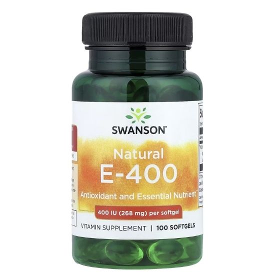 Vitamin E, 400 IU Natural, 100 softgels, Swanson - Vitax.ro