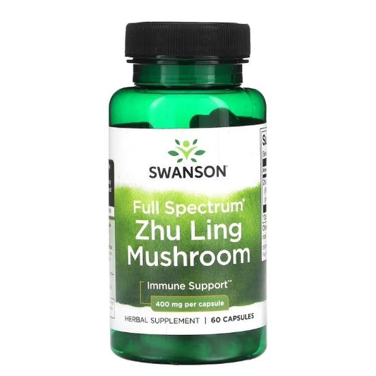 Full Spectrum Zhu Ling Mushroom, 400mg, 60 caps, Swanson - Vitax.ro