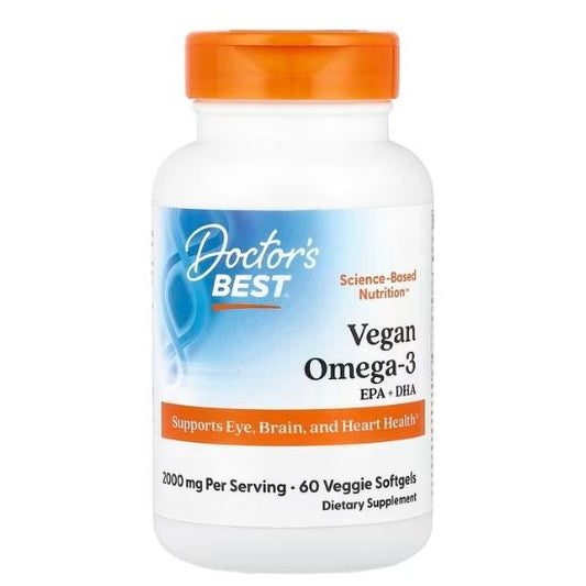 Vegan Omega-3 EPA + DHA, 60 veggie softgels, Doctor's Best