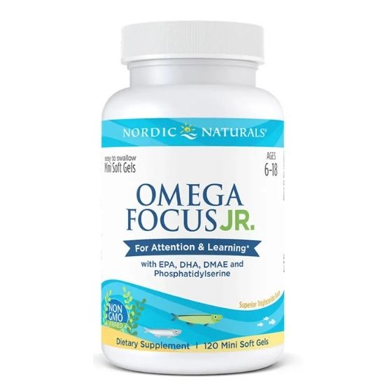 Omega Focus Junior, 120 softgels, Nordic Naturals - Vitax.ro