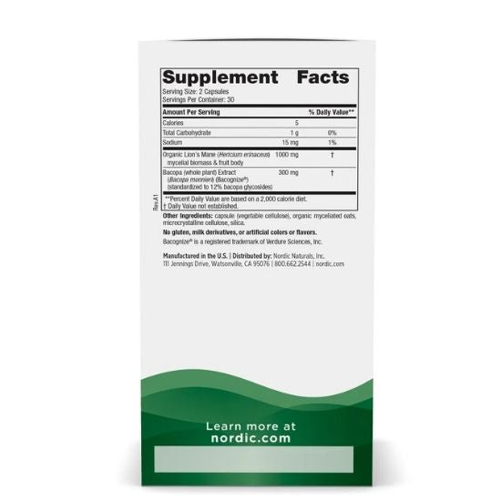 Cognition Mushroom Complex, 60 vcaps, Nordic Naturals - Vitax.ro