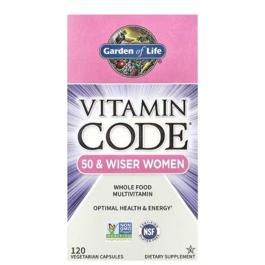 Vitamin Code 50 & Wiser Women, 120 vcaps, Garden of Life - Vitax.ro