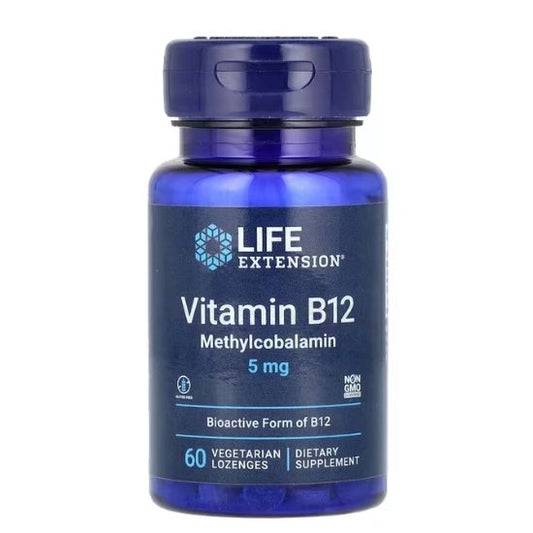 Methylcobalamin, 5mg, 60 vegetarian lozenges, Life Extension - Vitax.ro