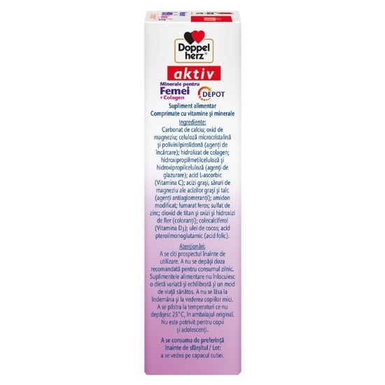 Minerale pentru femei + colagen, 30 comprimate, Doppelherz - Vitax.ro