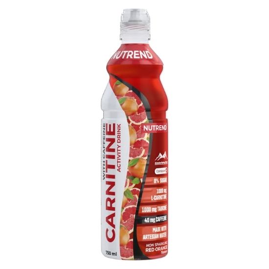 Carnitine Activity Drink with Caffeine, Non Sparkling Red Orange, 8 x 750 ml, Nutrend | Vitax.ro