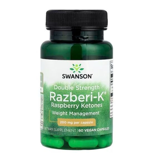 Double Strength Razberi-K, 200mg, 60 vcaps, Swanson - Vitax.ro
