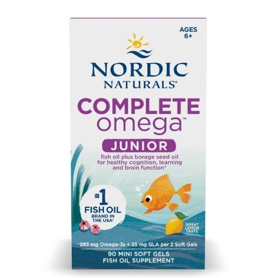 Complete Omega Junior, 283mg, Lemon, 90 softgels, Nordic Naturals - Vitax.ro