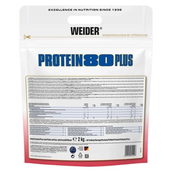 Protein 80 Plus, Strawberry, 2000g, Weider | Vitax.ro