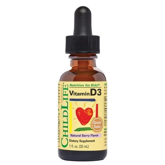 Vitamin D3 500UI - Copii, Gust de Fructe, 30 Ml, Childlife Essentials - Vitax.ro