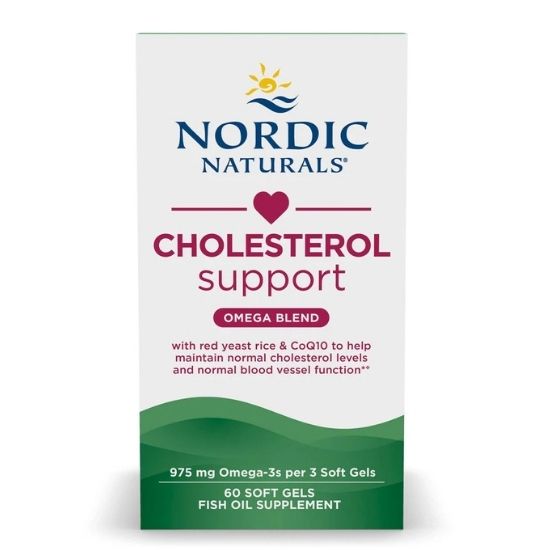 Colesterol Support with Red Yeast Rice and CoQ10, 975mg, 60 softgels, Nordic Naturals - Vitax.ro