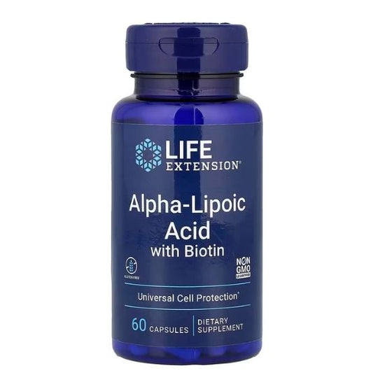 Alpha-Lipoic Acid with Biotin, 60 caps, Life Extension - Vitax.ro