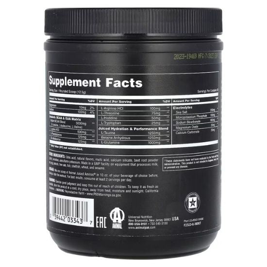 Animal Juiced Aminos, Fruit Punch, 375g, Universal Nutrition - Vitax.ro