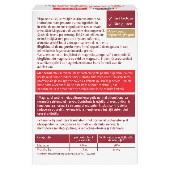 Bisglicinat de magneziu + B6, 120 capsule, Doppelherz