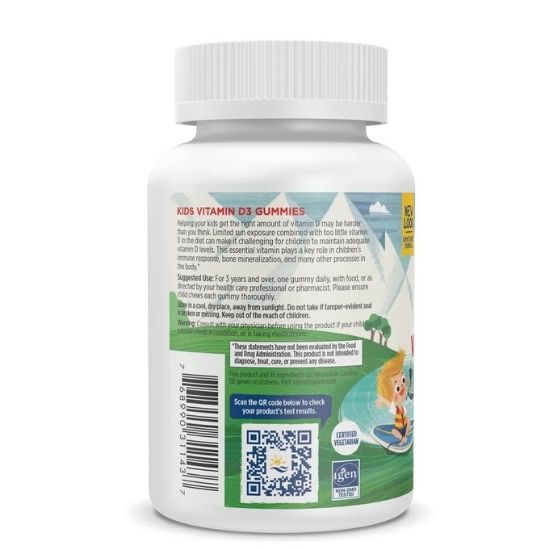 Vitamin D3 Gummies Kids, 400 IU Watermelon, 60 gummies, Nordic Naturals - Vitax.ro